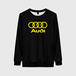 Свитшот женский Audi logo yellow, цвет: 3D-черный