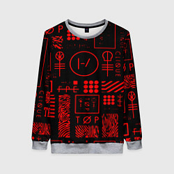 Свитшот женский Twenty one pilots pattern rock, цвет: 3D-меланж