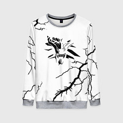 Свитшот женский Ведьмак лого шторм, цвет: 3D-меланж