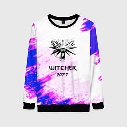 Свитшот женский The Witcher colors neon, цвет: 3D-черный