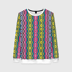 Женский свитшот Абстрактные разноцветные вертикальные полосы