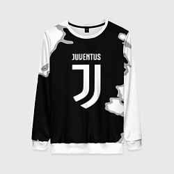 Свитшот женский Juventus fc краски, цвет: 3D-белый