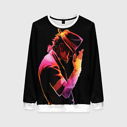 Свитшот женский Michael Jackson in the hat, цвет: 3D-белый