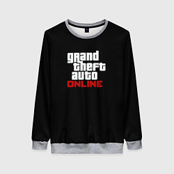 Свитшот женский GTA online logo, цвет: 3D-меланж