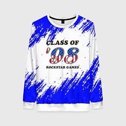 Свитшот женский ГТА текстура, цвет: 3D-белый