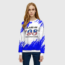 Свитшот женский ГТА текстура, цвет: 3D-белый — фото 2