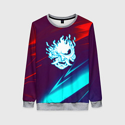 Свитшот женский Samurai geometry stripes neon, цвет: 3D-меланж