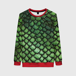 Женский свитшот Зеленые чешуйки