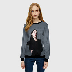 Свитшот женский Actress - Anya Taylor Joy, цвет: 3D-черный — фото 2
