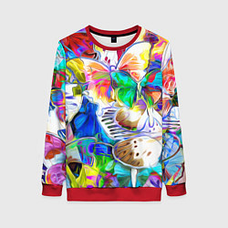 Женский свитшот Живописные бабочки