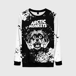 Свитшот женский Arctic Monkeys рок пес, цвет: 3D-черный