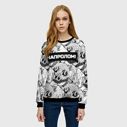 Свитшот женский Иноске из аниме Клинок рассекающий демонов - мем н, цвет: 3D-черный — фото 2