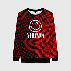 Свитшот женский Nirvana star pattern, цвет: 3D-черный