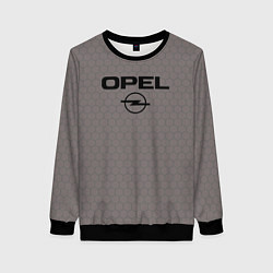 Свитшот женский Opel мозаика серо-коричневый, цвет: 3D-черный