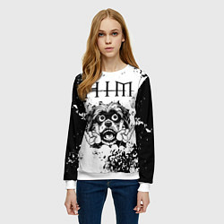 Свитшот женский HIM - рок пес, цвет: 3D-белый — фото 2