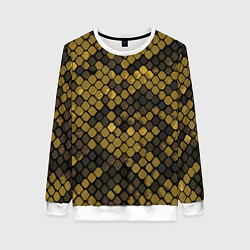 Женский свитшот Змеиный камуфляж - текстура чешуи