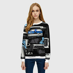 Свитшот женский CS GO vulkan steel, цвет: 3D-белый — фото 2