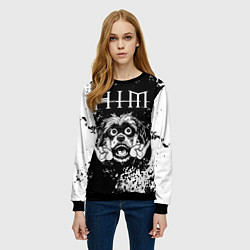 Свитшот женский HIM рок пес, цвет: 3D-черный — фото 2