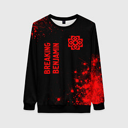 Свитшот женский Breaking Benjamin - red gradient вертикально, цвет: 3D-черный