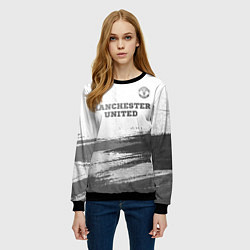 Свитшот женский Manchester United - white gradient посередине, цвет: 3D-черный — фото 2