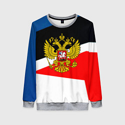 Свитшот женский Спортивная геометрия герб, цвет: 3D-меланж