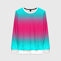 Свитшот женский Градиент текстура неон, цвет: 3D-белый