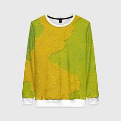 Женский свитшот Желтое пятно на зеленой стене