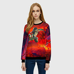 Свитшот женский Iron Maiden rock colored, цвет: 3D-черный — фото 2