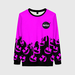 Женский свитшот Marshmello neon nasa