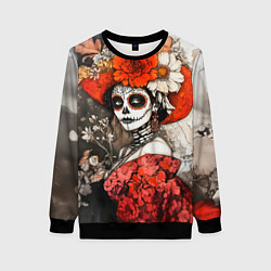 Свитшот женский Катрина в красном, цвет: 3D-черный