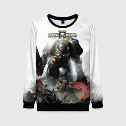 Свитшот женский Warhammer 40000 space marine 2 poster, цвет: 3D-черный
