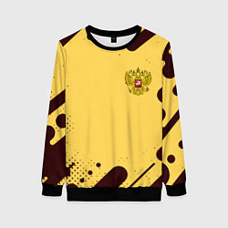 Женский свитшот Герб РФ текстура ретро