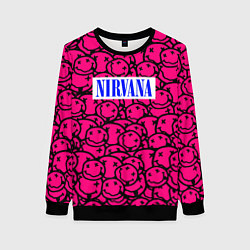 Женский свитшот Nirvana pink logo