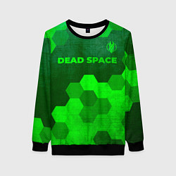 Свитшот женский Dead Space - green gradient посередине, цвет: 3D-черный