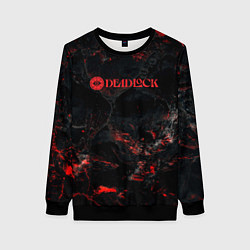 Свитшот женский Deadlock logo red texture, цвет: 3D-черный