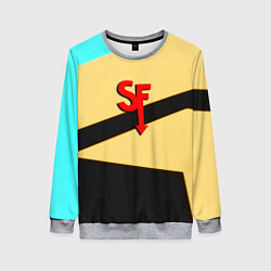 Свитшот женский Салли фейс геометрия, цвет: 3D-меланж