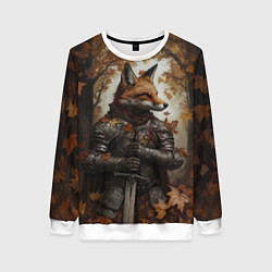 Свитшот женский Рыцарь-лис, цвет: 3D-белый