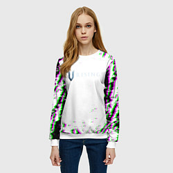 Свитшот женский Vrising глитч краски, цвет: 3D-белый — фото 2