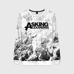 Женский свитшот Asking Alexandria white graphite