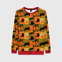 Женский свитшот Хэллоуин мозаика