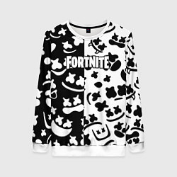 Свитшот женский Fortnite patten Marshmello, цвет: 3D-белый