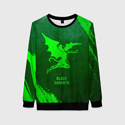 Свитшот женский Black Sabbath - green gradient, цвет: 3D-черный