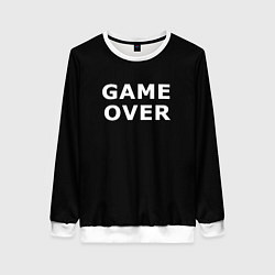Свитшот женский Game over white logo, цвет: 3D-белый