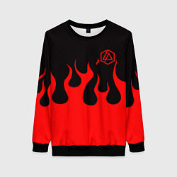 Женский свитшот Linkin park logo fire