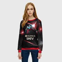 Свитшот женский Shiv Deadlock, цвет: 3D-красный — фото 2