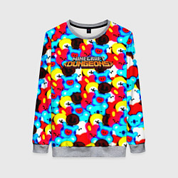 Свитшот женский Minecraft пушистики, цвет: 3D-меланж