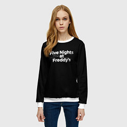 Свитшот женский Friday Night Funkin logo, цвет: 3D-белый — фото 2