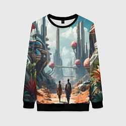 Свитшот женский Планета фантастика, цвет: 3D-черный
