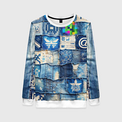 Женский свитшот Пэчворк с игровыми значками