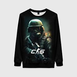 Свитшот женский CS counter terrorist, цвет: 3D-черный